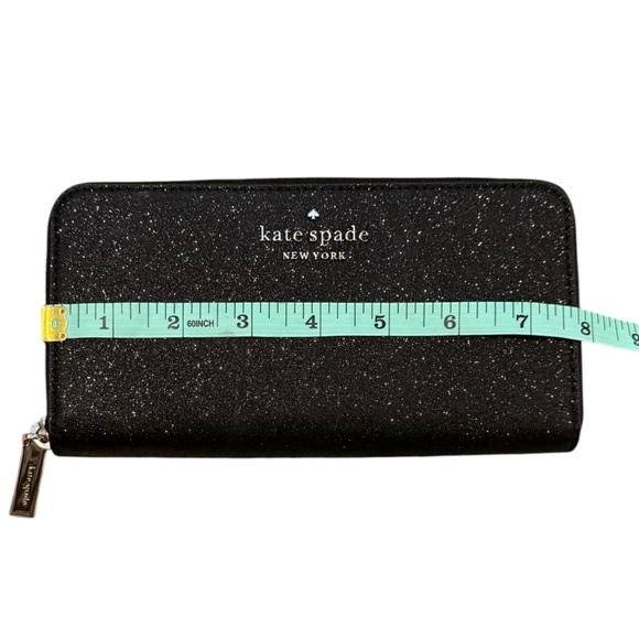 Kate Spade Lola Glitter Large Continental Wallet in Black - Picture 8 of 16